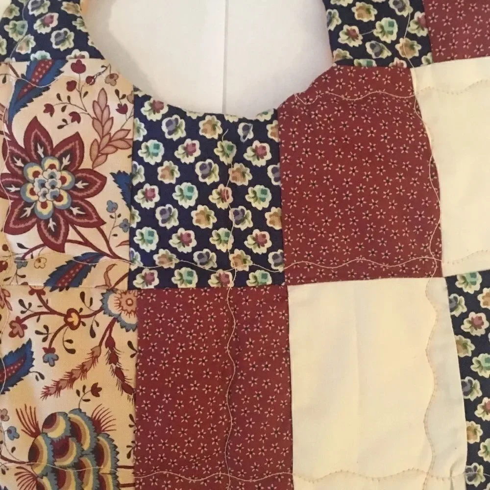 3/$25 or $12 ea NWT Handmade Quilted Reversible Baby Bib.